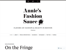 Tablet Screenshot of anniesfashionsauce.com